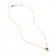 Pendant Necklace with Peridot and Diamonds in 18K Gold