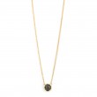 SYNA Small Black & Champagne Diamond Reversible Necklace
