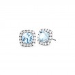 A & Furst Dynamite - Stud Earrings with Blue Topaz and Diamonds