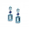 A & Furst Party Drop Earrings with Blue Topaz, Kyanite, and Diamonds