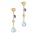 Paradise Iolite and Blue Topaz Short Drop Earrings