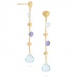 Paradise Collection Blue Topaz and Iolite Drop Earrings