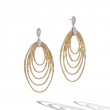 Marrakech Onde Yellow Gold and Diamond Large Concentric Earrings