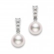 Mikimoto Akoya Pearl and Diamond Earrings