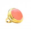 SYNA Salmon Coral Yellow Gold Ring