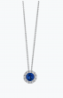 Sapphire And Diamond Pendant Necklace