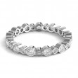 An 18k White Gold Eternity Band