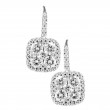 18k White Gold Diamond Earrings 