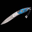 William Henry Monarch Blue Hills Pocket Knife In Aerospace Grade Titanium.