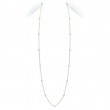 Mikimoto 32 Inch Akoya Cultured Pearl Station Necklace In Yellow Gold