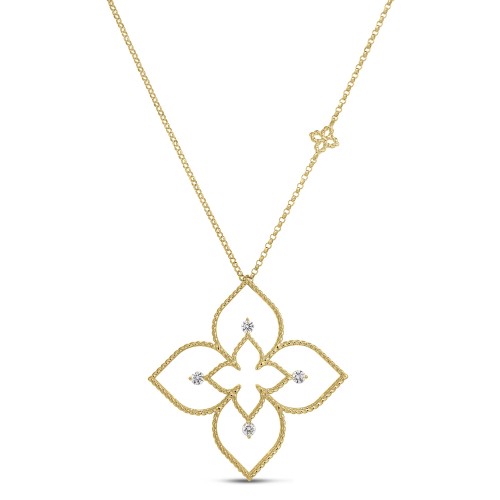 Princess Flower Open Frame Necklace
