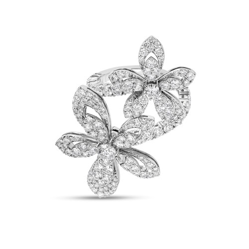 Tiaré Double Flower Bypass Ring