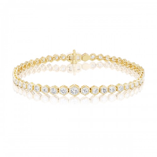 Hexagon Collection Tennis Bracelet