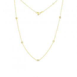 Roberto Coin 18Kt Gold 5 Diamond Station Necklace