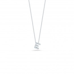 Roberto Coin Love Letter E Pendant With Diamonds