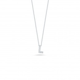 Roberto Coin Love Letter L Pendant With Diamonds