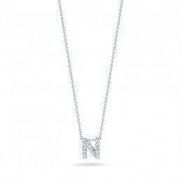 Roberto Coin 18Kt Gold Love Letter N Pendant With Diamonds