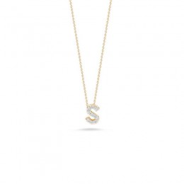 Roberto Coin Tiny Treasure 18K Yellow Gold Letter "S" Initial Necklace