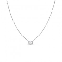 Roberto Coin 18K Emerald Cut Diamond Necklace