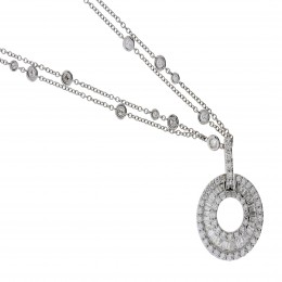 Damaso 18k White Gold Diamonds By The Yard Chain