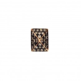 Damaso 18k Rose Gold Champagne Diamond Stud Earrings 
