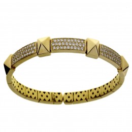 Damaso 18k Yellow Gold Diamond Bangle