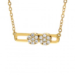 Hulchi Belluni 18k Yellow Gold Tresore Sliding Diamond Pendant