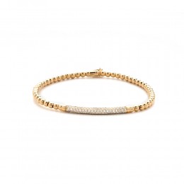 Hulchi Belluni 18k Yellow Gold Tresore Stretch Bracelet