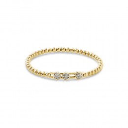 Hulchi Belluni 18k Yellow Gold Tresore Stretch Bracelet