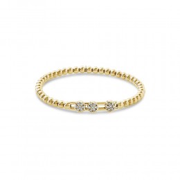 Hulchi Belluni 18k Yellow Gold Tresore Stretch Bracelet 