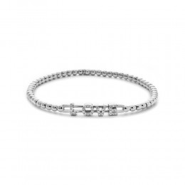 Hulchi Belluni 18k White Gold & Diamond Tresore Love Bracelet