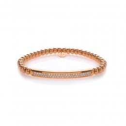 Hulchi Belluni 18k Rose Gold Tresore Stretch Bracelet