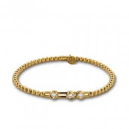 Hulchi Belluni 18k Yellow Gold Tresore Stretch Bracelet