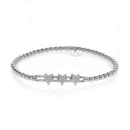 Hulchi Belluni 18k White Gold Stretch Bracelet 