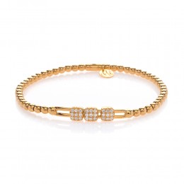 Hulchi Belluni 18k Yellow Gold Tresore Stretch Bracelet