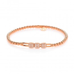 Hulchi Belluni 18k Rose Gold Stretch Bracelet