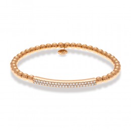 Hulchi Belluni 18k Rose Gold Tresore Stretch Bracelet