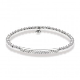 Hulchi Belluni 18k White Gold Tresore Stretch Bracelet 
