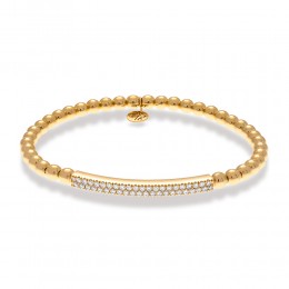 Hulchi Belluni 18k Yellow Gold Tresore Stretch Bracelet