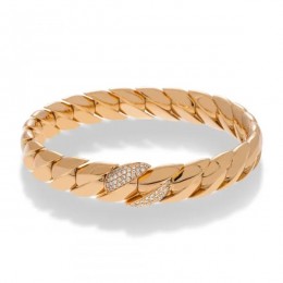 Hulchi Belluni 18k Pink Gold Tresore Stretch Bracelet