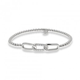 Hulchi Belluni 18k White Gold Tresore Stretch Bracelet 