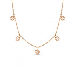 Roberto Coin1 18K White Gold Bezel Set Diamond Necklace