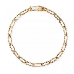 Roberto Coin Alternating Twist Paperclip Link Bracelet