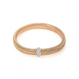 Roberto Coin 18Kt Gold Small Bangle With Diamonds