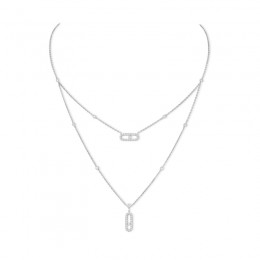 Move Uno 2 rows pavé Necklace