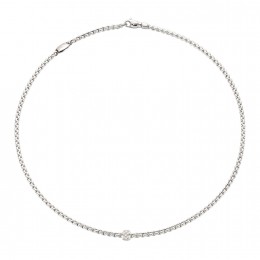 Fope 18k White Gold Diamond Rope Chain