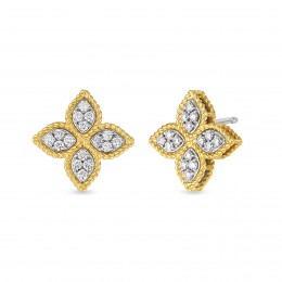 Roberto Coin Medium Stud Earring With Diamonds