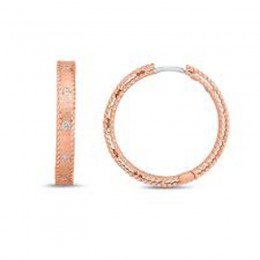 Roberto Coin 18Kt Gold Princess Earrings With Diamonds