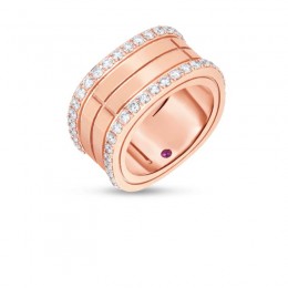 Roberto Coin Portofino 4 Row Diamond Edge Ring