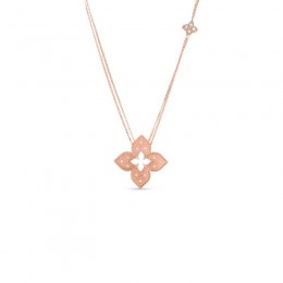 Roberto Coin 18K Gold & Dia Venetian Princess Medium Cut-Out Pndt On Long Chain